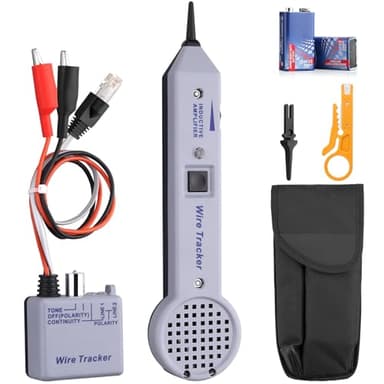 Proster Tone Generator Kit 200EP High Accuracy Wire Tracer Circuit Tester with Storage Bag Cable Toner Inductive Amplifier Cable Tester Kit with Adjustable Volume for Network Cable Collation