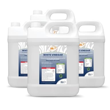 FILO High-Strength White Vinegar 20% 4x 5L | Natural Weed Killer | Extra-Strong Multi-Purpose Cleaner | Industrial and Household Use | Food Grade Cleaning Vinegar.