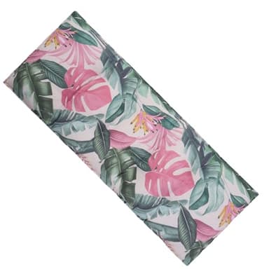 OHS 2 Seater Bench Seat Pad Tropical Print Garden Bench Cushion, Super Soft Waterproof Outdoor Bench Cushion For Patio Furniture or Dining, Green-110x40cm