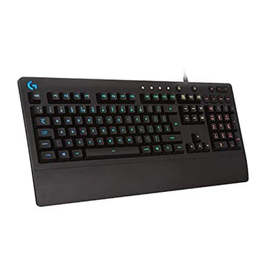 Logitech G213 Prodigy Gaming Keyboard, LIGHTSYNC RGB Backlit Keys, Spill-Resistant, Customizable Keys, Dedicated Multi-Media Keys, QWERTY UK Layout - Black