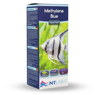 NT Labs Methylene Blue, Aquarium Fish Medicine, Treats Bacterial/Fungal & External Protozoan Parasitic Infections of Fish/Fry & Eggs, For Coldwater & Tropical Aquariums (100ml - Treats 900L)