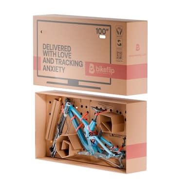 Bikeflip Shipping Box for Mountain Bikes, E-Bike and Gravel, Durable Reusable Cardboard Box, Quick Assembly for Travel and Transport by Carrier