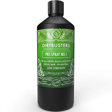 Dirtbusters carpet pre treatment pre spray to remove stains and loosen dirt before carpet cleaning. Carpet prespray 1 litre