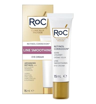RoC Retinol Correxion Line Smoothing Eye Cream | For Wrinkles, Dark Circles & Puffy Eyes | 15 ml
