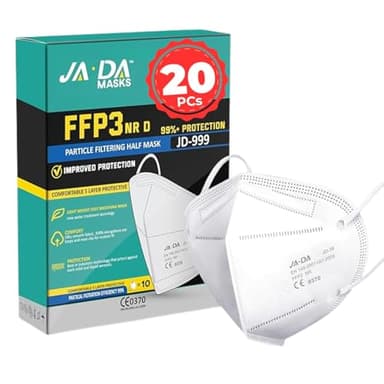 Cleanstro FFP3 Masks With >99% Filtration Efficiency -7 Layer Disposable Face Mask UK Certified - Feel Safe, Breathe Easy - Secure DIY Dust Masks for Building Work, Sanding-EN149:2001+A1:2009 (20)