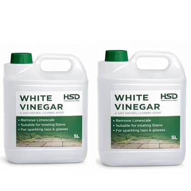 Natural Weed Killer 2x5L (10L Total) - Extra Strong Acetic Acid Formula for Gardens, Patios & Driveways - Eco-Friendly & Pet-Safe Herbicide
