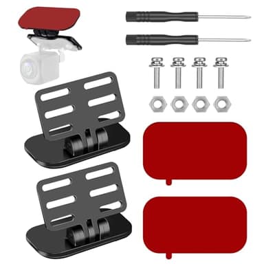 Sorcristy 2PCS Rear Camera Holder Universal Car Camera Holder Adjustable Rear Dash Cam Mount Backup Cameras Bracket Rearview Mirror Windshield Cameras Mount