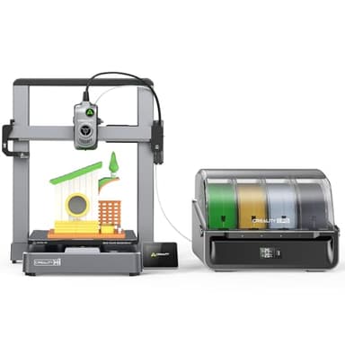 Creality Hi Combo (A) 3D Printer, Multi Color 3D Printer with CFS, 500mm/s High Speed Auto-Leveling Automatic Filament Reading Clog-Free Extruder 95% Pre-Assemble All-Metal Body 10.24×10.24×11.81inch