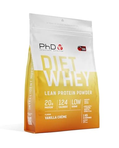 PhD Nutrition Diet Whey Lean Protein Powder | Vanilla Crème Whey Protein Powder 1 kg Bag