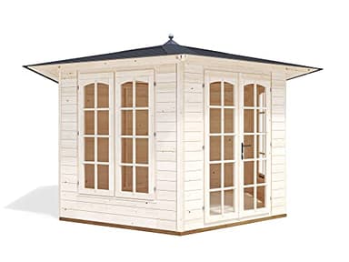 Dunster House, Wooden Summerhouse 3.5 x 3m, Hexagonal Garden Room & Outdoor Shelter, Timber Sun Room for Relaxing & Storage, Vantage 350