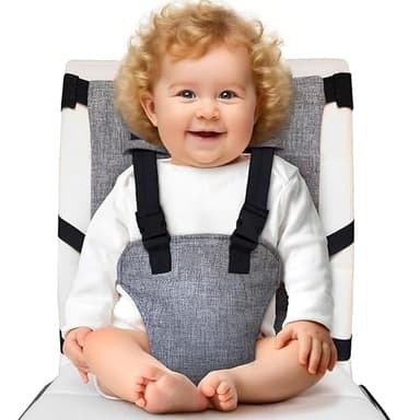 MZSX Adjustable Portable Travel High Chair, Removable Seat, Toddler high Chair, Fold-Flat Storage Portable Baby Feeding Seat, Washable Feeding Safety Seat for Home, Trave, Shopping, Restaurants