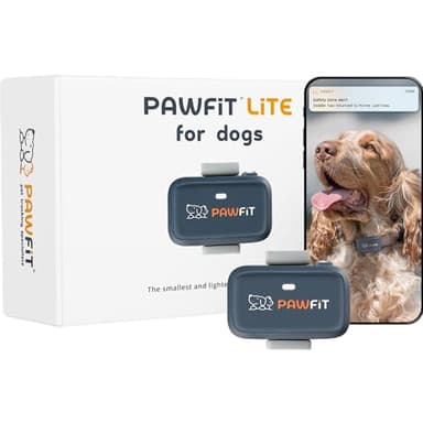 Pawfit Lite for Dogs 4g GPS Tracker | Real Time Tracking | Activity Monitoring |Location History | Unlimited Range | Safety Collar Included | Charcoal grey
