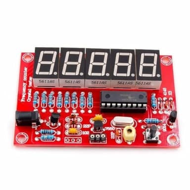 Rersduyt Digital LED Frequency Counter DIY Kit 1Hz-50MHz Crystal Oscillator Meter Tester Five-Digit Digital Tube Display