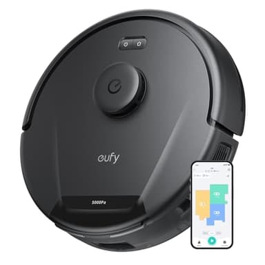 eufy L60 Robot Vacuum Cleaner, Ultra Strong 5,000 Pa Suction to Remove Hair, Dust, iPath Laser Navigation, For Deep Floor Cleaning, Ideal for Pet Hair and Hard Floors