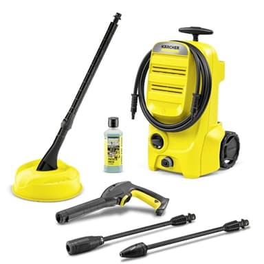 Kärcher K 3 Classic Home pressure washer, pressure: max. 120 bar, flow rate: 380 l/h, area: 25 m²/h, water filter, weight: 4.2 kg, high-pressure hose and gun, dirt blaster, spray lance, Home Kit