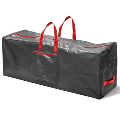 BLADO Extra Large Christmas Tree Storage Bag – Durable Reinforced Waterproof bag with Handles, Dual Zipper & Side Pocket - 9ft Xmas Storage (Grey, Large)