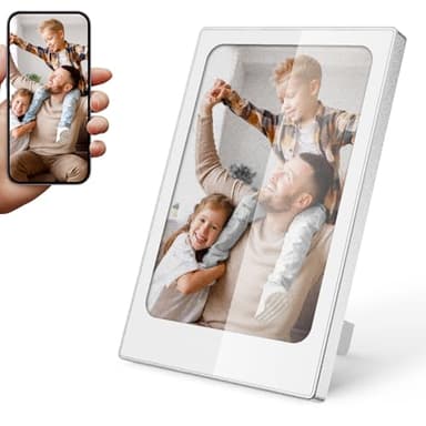 TABKSOLA Digital Picture Frame, Small, 4.0 Inch E Ink Photo Frame, 768 x 528 IPS Four-Colour Ink Screen, Energy Saving, Portable, Men and Women