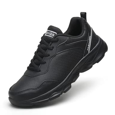 Waterproof Non-Slip Work Shoes, Kitchen Chef - Black Oil-Proof Walking Shoes, Lightweight Sneakers Size 5 UK
