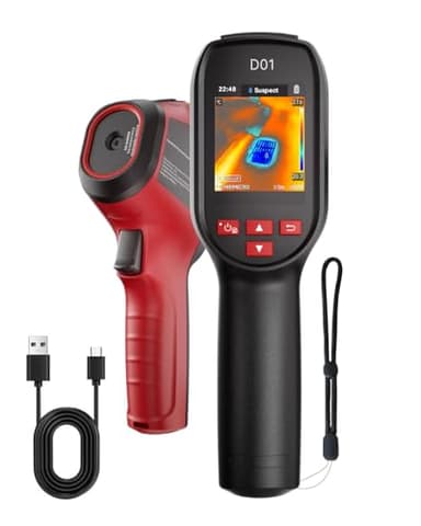 HIKMICRO D01 Thermal Camera, 240x240 Super Resolution, SuperScene Smart Scene Recognition, 96x96 IR Resolution Therma Imaging Camera, 3350mAh for 11hrs Battery Life, Photo and Video Recording, 50° FOV