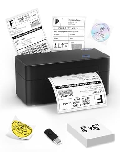 LFPERT DB402 Thermal Label Printer 4x6, USB Shipping Label Printer for Amazon, eBay, Shopify, Royal Mail, DPD, EVRI - Thermal Printer Compatible with Windows Mac Linux Chromebook