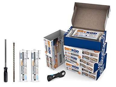 Dryrod Damp Proofing Rods DPC Kit: Treats 24 Linear metres (9" Wall) - BBA Approved Rising Damp Treatment