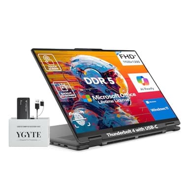 Lenovo 2025 Yoga 7i 2 in 1 Laptop Touchscreen|16" FHD+ 360 Foldable Touch Screen Convertible|Intel Core Ultra 7, 16GB DDR5 RAM 512GB SSD+512GB Portable SSD|Windows 11 Lifetime Office|Backlit|FP