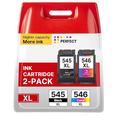 545XL 546XL Ink Cartridges Replacement for Canon Ink Cartridges 545 546 PG-545 CL-546 XL Black and Colour for Pixma TS3350 TS3150 MG3050 MG2550S MG2950 TR4550 TR4551 TR4650 MX495 TS3355 Printer