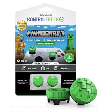 KontrolFreek Minecraft Performance Thumbsticks® – Creeper Editon | Xbox Series X|S | 2 Mid-Rise Thumbsticks