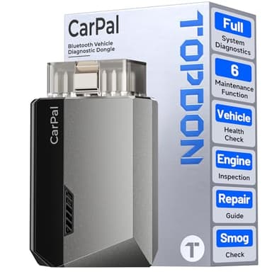 TOPDON CarPal A, OBD2 Scanner, All System Diagnosis, Wireless Bluetooth Diagnostic Tool, Vehicle Health Check, Smog Check, Repair Guide, Engine Inspection, Vehicle Performance Test
