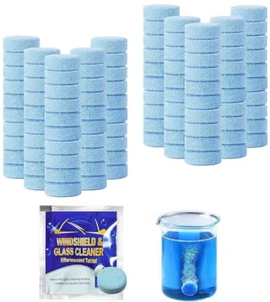 120 Pcs Screenwash Tablets, Effortless Windscreen Washer Fluid, Screen Wash for Cars – Multipurpose Cleaning Solution for Auto Glass, Home Windows & Kitchen Surfaces