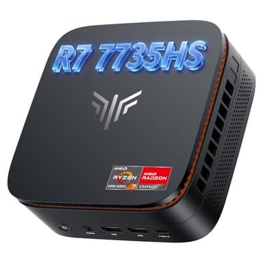 NiPoGi Hyper H1 Mini Gaming PC AMD Ryzen7 7735HS(Βeat 6800,8C/16T, Max 4.75GHz), Mini Computer Windows 11 Pro 16GB DDR5+512GB 5500MHz M.2SSD, Mini Pc 4K Triple Display/2.5Gbps LAN/WiFi6/BT/Type-C