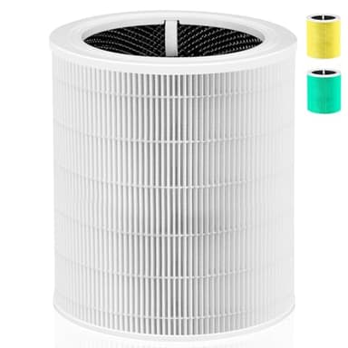 Core 600S Replacement Filter for LEVOIT Core 600S & Core 600S-P Air Purifier, 3-in-1 H13 True HEPA Core 600S-RF Replacement Filte for Home Large Room, 1 Pack, White