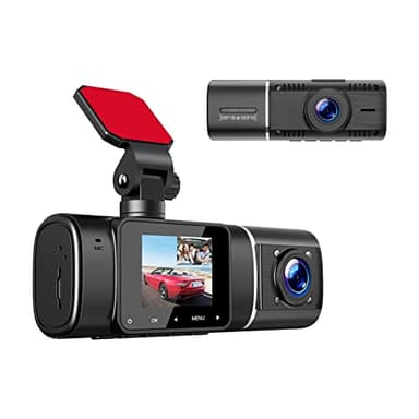 Volaylink 1080P Dash Cam Front and Inside with Battery, Dual Car Camera Dash Cam with Parking Monitor, Infrared Night Vision, WDR, G-Sensor, 170° Wide Angle, Dashcam with Motion Detection