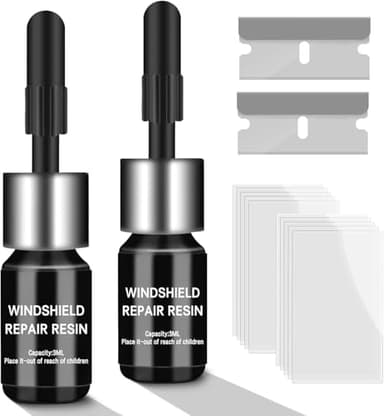 SuWeei Windscreen Repair kit, Windshield Chip Repair Kit, DIY Glass Cracked Repair Kits, Long-Lasting Automotive Glass Nano Repair Fluid, All Crack Types(2 Pack)