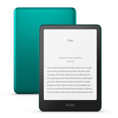 Amazon Kindle Paperwhite Signature Edition (newest gen) – Our fastest Kindle with an auto-adjusting front light, wireless charging and weeks of battery life – 32 GB – Without Ads - Metallic Jade