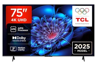 TCL 75P6K-UK 75" 4K Ultra HD, HDR TV, Smart TV Powered by Google TV (Dolby Audio, Voice Control, compatible with Google assistant, Chromecast built-in, 2025 Model)