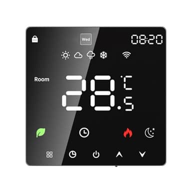 Xylozon 3A Smart Thermostat for Combi Boiler | WiFi Programmable Room Thermostat | Works with Tuya App, Alexa or Google Home | Touch Screen LCD Display | No Hub Required | Child Lock