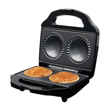 Treat Factory UK Mains Power Non Stick Self Crimping Double Shallow Fill Pie Maker