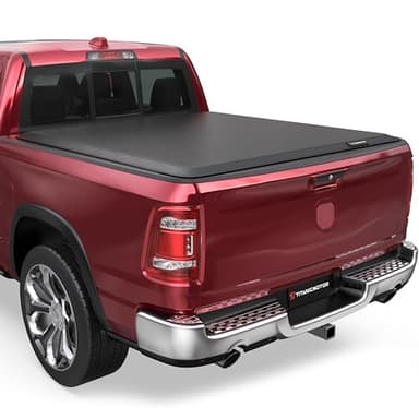 TITANICMOTOR Soft Roll Up Truck Bed Tonneau Cover Compatible for 2002-2023 Dodge Ram 1500 Fleetside Without Ram Box（19-23 Classic Only 6.4FT 76Inch