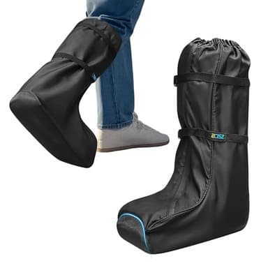 ECISZ Walking Boot Cover for Tall Medical Cast Fracture Boot Foot Cast Cover Orthopedic Brace, Walker Boot Cover for Outdoor Rain Winter Snow, Medical Boot Protector with Anti-Slip Rubber Sole