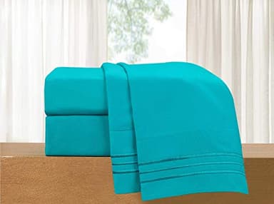 Elegant Comfort Luxury 4-Piece Bed Sheet Set - Luxury Bedding 1500 Premium Hotel Quality Microfiber, Wrinkle Resistant Cool & Breathable, Easy Elastic Fitted, Twin/Twin XL, Teal