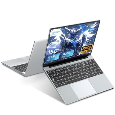 Txxren 15.6 inch Laptop, 16GB LPDDR4 RAM 512GB SSD Notebook, Celeron N5095 Processor 1080P FHD Touch ID Win11 Pro Laptops Computer, with Full Size Backlit Keyboard, WIFI 5, BT 4.2 PC Computer