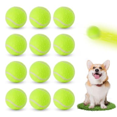 Orifesio 2 Inch Tennis Balls for Dogs, Mini Tennis Ball for Pet Playing Fecth, Dog Playing Ball for Small Size Dogs, Interactive Dog Toy Balls Fits for 2 Inch Pet Launcher Machine, 12 Balls