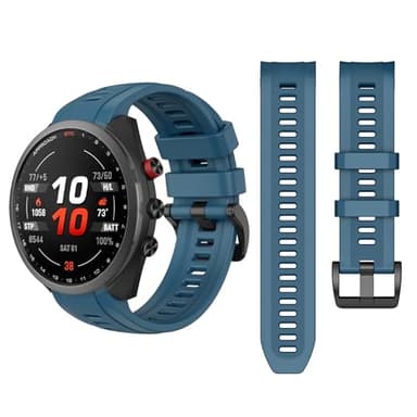 OVERSTEP Silicone Strap for Garmin Approach S70 47MM, Classic Fashion Design, Comfortable Silicone Material, Convenient Charge-through Design