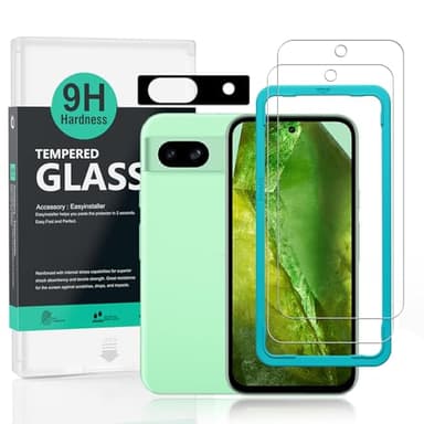 Ibywind Screen Protector For Google Pixel 8a 5G 6.1"[2 Pack],9H Hardness Tempered Glass,With 1Pc Camera Lens Protector,Easy to Install