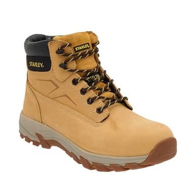 STANLEY Tradesman Men's Leather, Steel Toe, Safety Work Boot Honey UK10 (EU44)