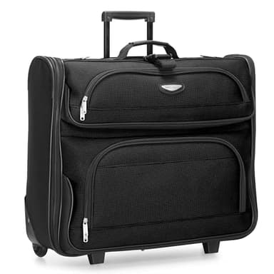 Traveler'S Choice Travel Select Amsterdam Expandable Rolling Upright Luggage, Black, Garment Bag, Amsterdam Expandable Rolling Upright Luggage