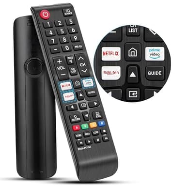 Smart Samsung Remote Controls For Smart Tv with Netflix, Prime Video, Rakuten Tv Buttons For All Samsung Tv Led Qled Uhd Frame Curved Solar Hdtv 3D 4K 8K Smart TVs, Universal Samsung Tv Remote