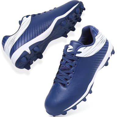 Baseball Cleats Men Softball Cleats Molded Youth Tacos De Béisbol para Hombre, Darkbluewhite, 11