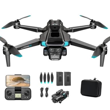 Drone with 4K HD Camera for Adults and Beginners,Drone with 40 Mins Long Flight Time,Foldable WIFI Mini RC Quadcopter with Brushless Motor,Dual Cameras,Gestures Selfie